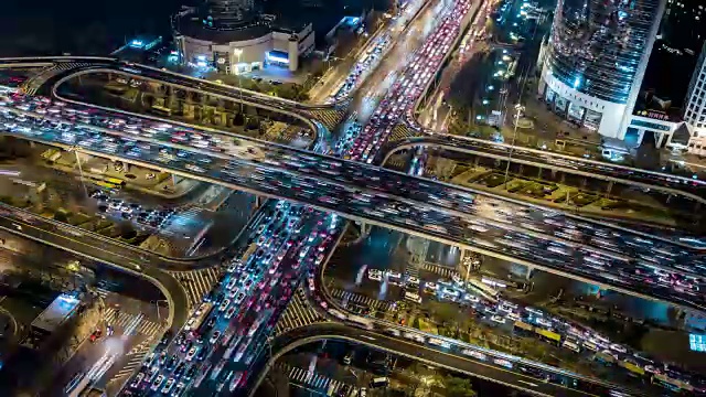 詳情圖-T/L,WS,HA多個高速公路夜間高峰時段的交通/中國北京