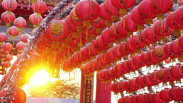 详情图-中国灯笼，庆祝中国新年，中国红灯笼，庆祝春节