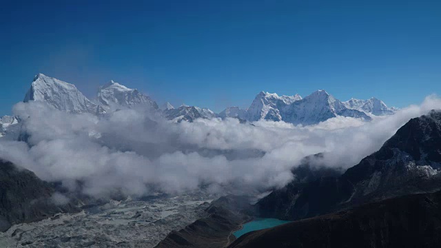 詳情圖-喜馬拉雅山高地山谷上空的云的運(yùn)動。
