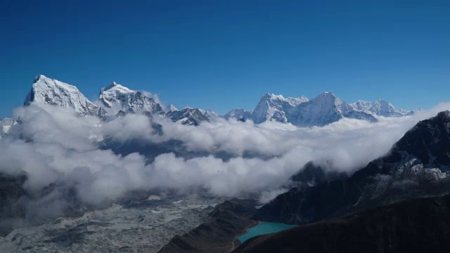 詳情圖-喜馬拉雅山高地山谷上空的云的運(yùn)動。