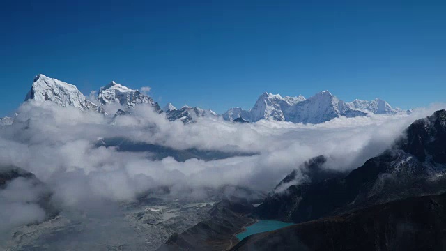 詳情圖-喜馬拉雅山高地山谷上空的云的運(yùn)動。