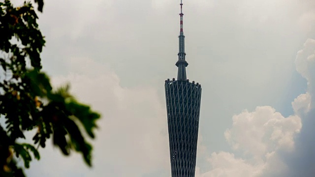 阳光日广州市著名的广东塔超过4k时间跨度中国