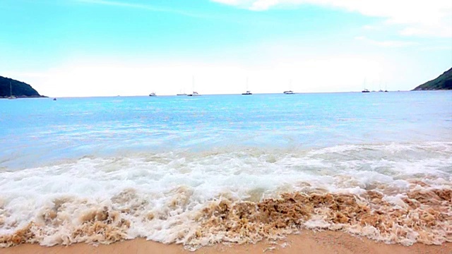 泰国普吉岛美丽的海滩落日