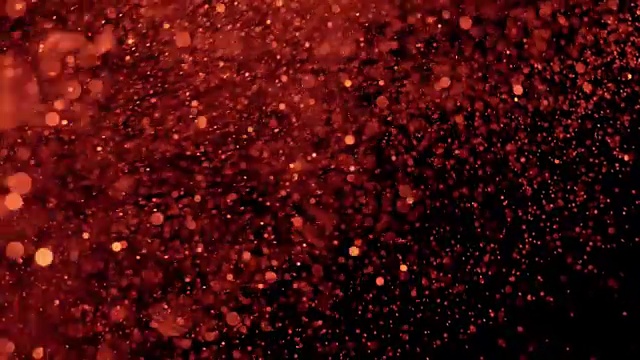 詳情圖-美麗的動畫多色飛行閃爍粒子分散在一個黑色的背景