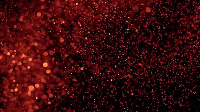 詳情圖-美麗的動畫多色飛行閃爍粒子分散在一個黑色的背景
