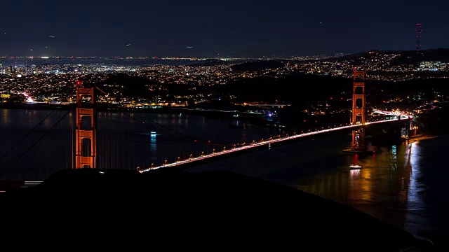 旧金山金门大桥夜景