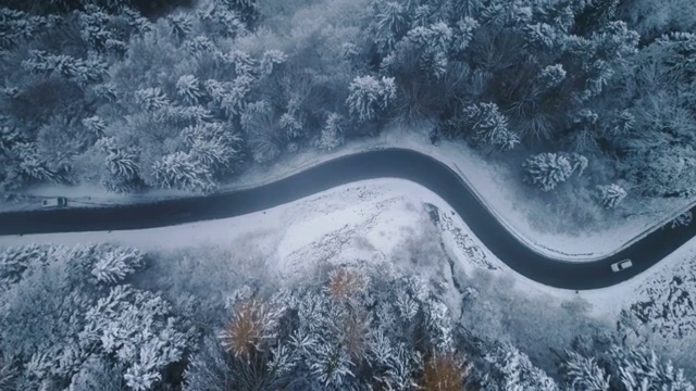 詳情圖-冬季道路鳥瞰圖
