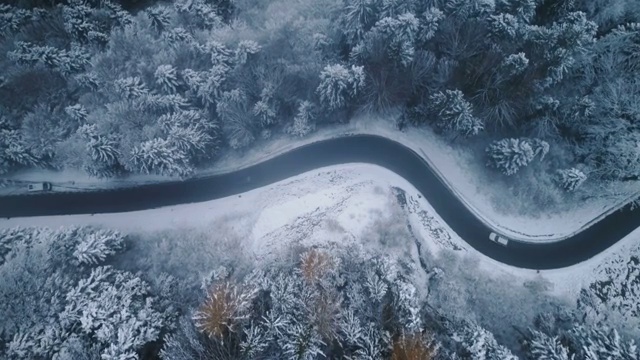 詳情圖-冬季道路鳥瞰圖