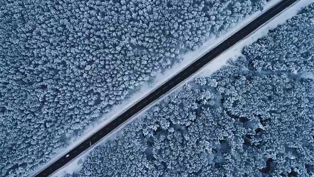 詳情圖-冬季道路鳥瞰圖
