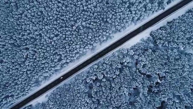 詳情圖-冬季道路鳥瞰圖