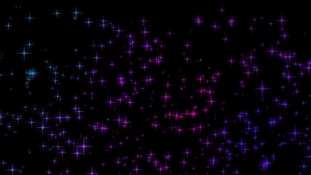 可循环闪烁的彩色恒星粒子背景4k