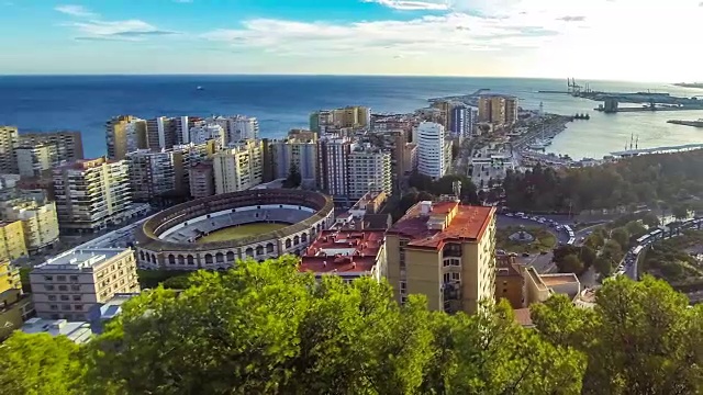 详情图-全景鸟瞰马拉加城市，安达卢西亚，西班牙