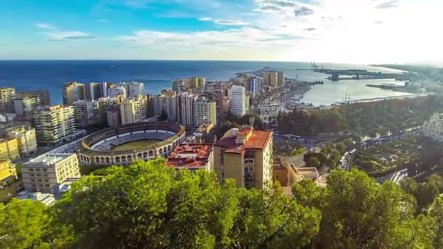 详情图-全景鸟瞰马拉加城市，安达卢西亚，西班牙
