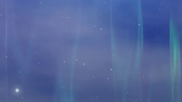 美丽的光在布满星星的夜空