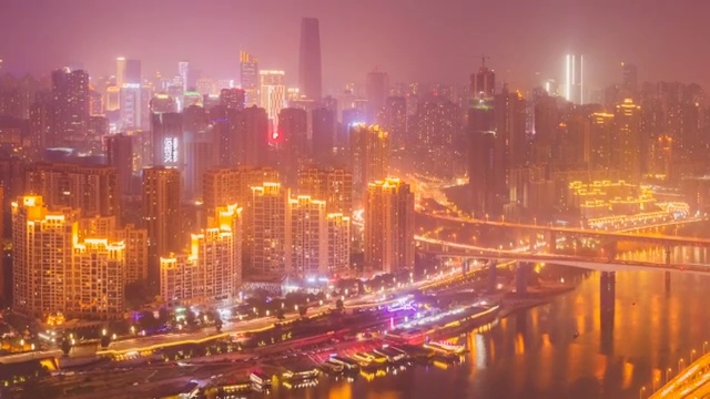 重庆的夜晚交通
