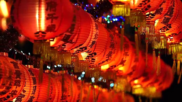 詳情圖-中國燈籠，慶祝中國新年，中國紅燈籠，慶祝春節(jié)