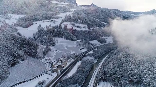 南蒂罗尔| ITA |冬季空中景观