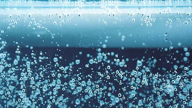 详情图-特写气泡在慢动作的水。