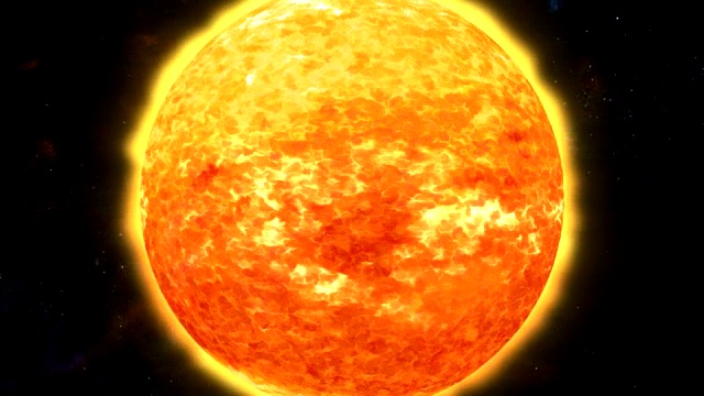 科幻外层空间飞行近红星，气体行星，小行星和星云