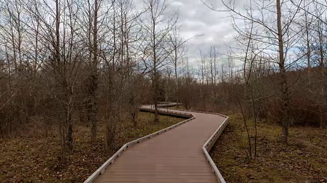 跑马地自然湿地公园的时间云和天空或4k