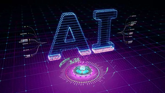 詳情圖-由粒子構成的AI文本的抽象動畫