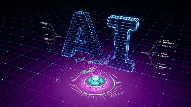 詳情圖-由粒子構成的AI文本的抽象動畫