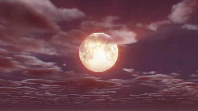 詳情圖-滿月夜天空4k