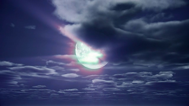 詳情圖-滿月夜天空4k