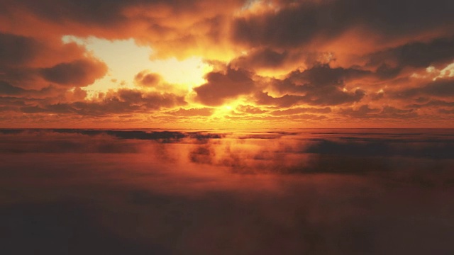 詳情圖-飛在云中日落4k