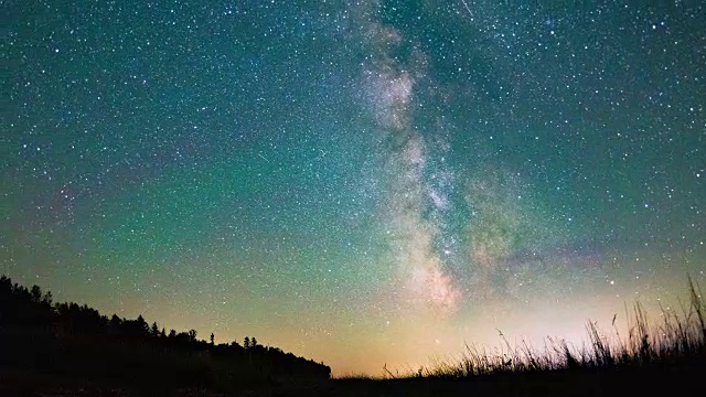 詳情圖-夜間視頻的恒星和銀河系