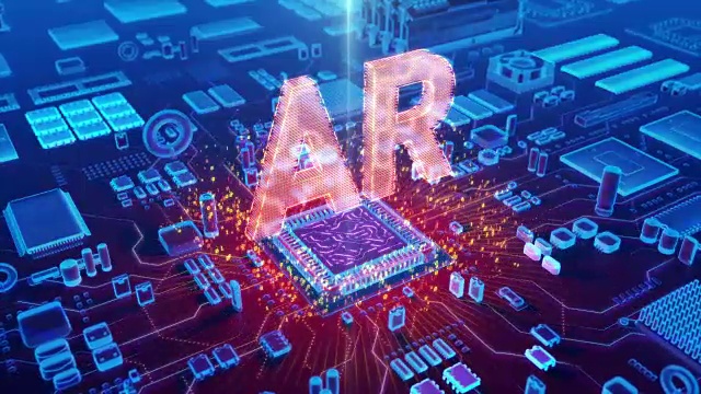 来自CPU的“AR”文本的抽象动画