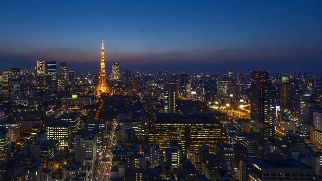 日出在东京城市天际线