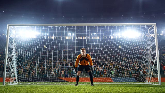 詳情圖-足球守門(mén)員跳起來(lái)沒(méi)能接住球