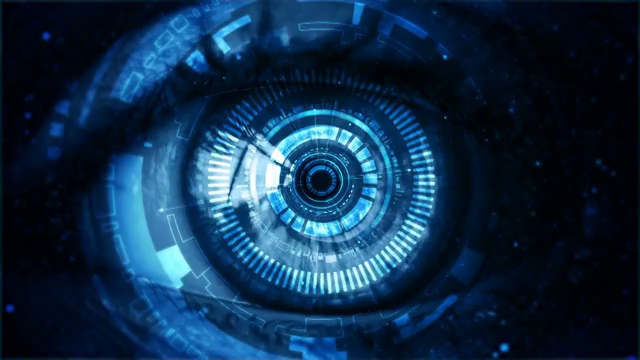 用绿色屏幕缩小数码眼睛