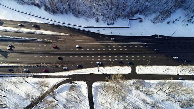 基辅涡轮公路交汇处鸟瞰图。