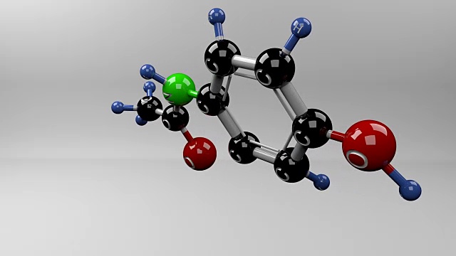 对乙酰氨基酚的分子。