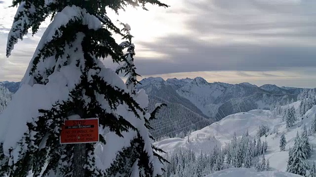 野外滑雪和滑雪板警告标志