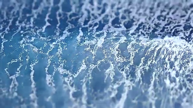 詳情圖-航拍深藍(lán)色的海與翻滾的波浪和傾斜移位效果，與模糊的頂部和底部，并在中間聚焦。