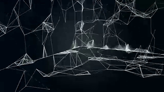幻想的黑白丛背景。抽象技术未来网络。