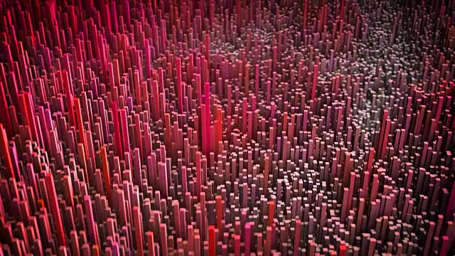 抽象的CGI运动图形和动画背景与块