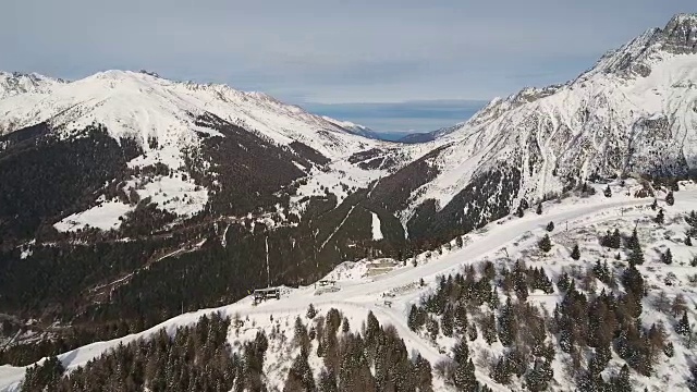 空中滑雪坡的风景