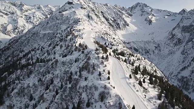 空中滑雪坡的风景