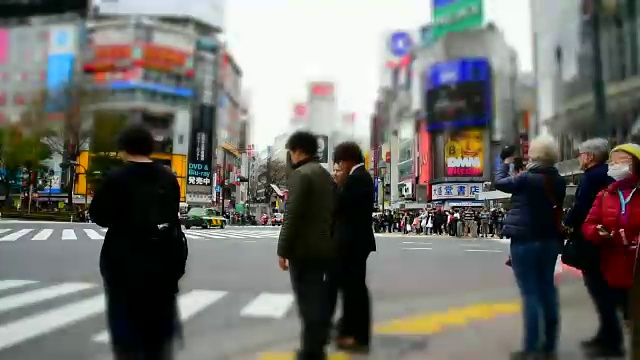 日本东京涩谷区的人行道。