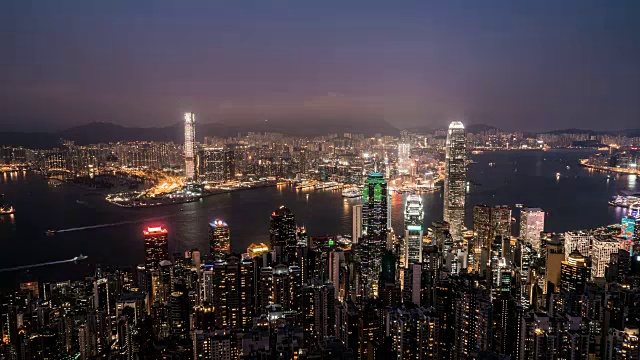 詳情圖-4K時(shí)間間隔-從維多利亞峰到香港城的白天到夜晚