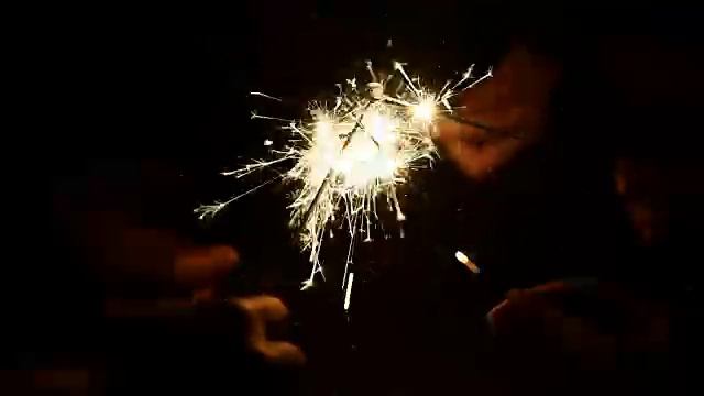 详情图-烟花，明亮的圣诞烟花。