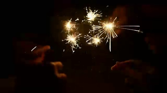 详情图-烟花，明亮的圣诞烟花。