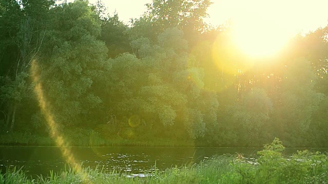 詳情圖-夏天晴天的小湖或小河