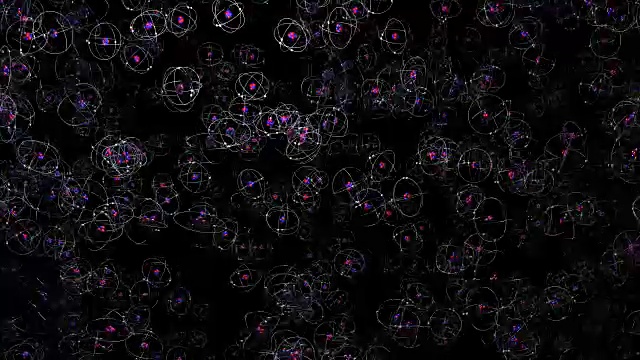 原子粒子旋转质子中子电子4K