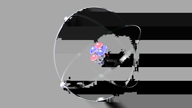 原子旋转单原子核质子中子电子环4K