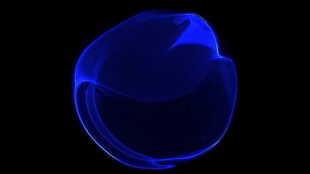 摘要背景三维数字波发光粒子和线框。发光粒子的爆炸。未来技术风格的背景。